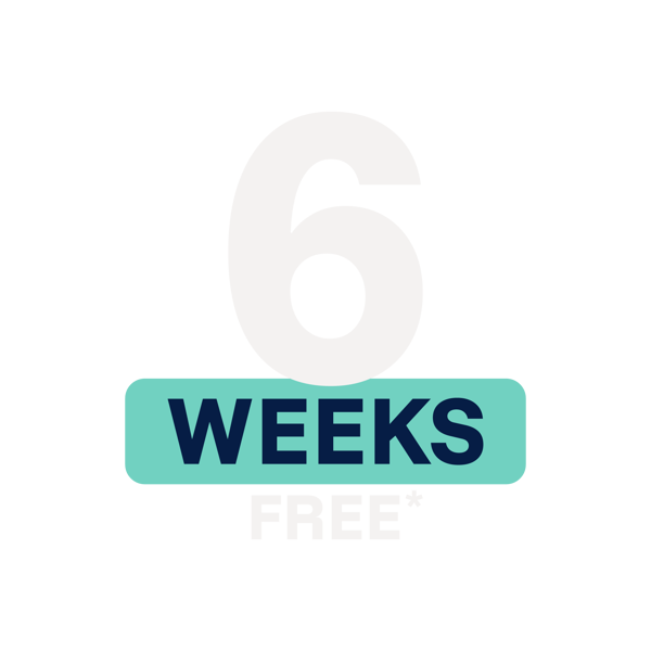 Get 6 weeks free